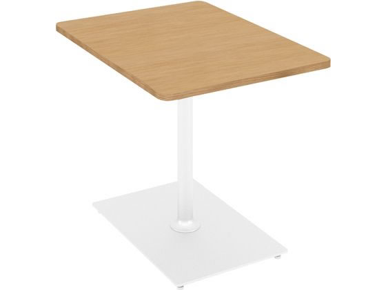 【マラソン限定★2,000円クーポン＆26日9:59迄ポイント2倍】 【メーカー直送】コクヨ テーブル フランカ 角形 単柱脚 W600D800H620 OA 白脚【代引不可】【組立・設置・送料無料】