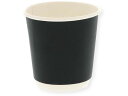 【お取り寄せ】シモジマ 黒無地二重カップ 4オンス 120ml 40個 無地 紙コップ 使いきり食器 キッチン テーブル