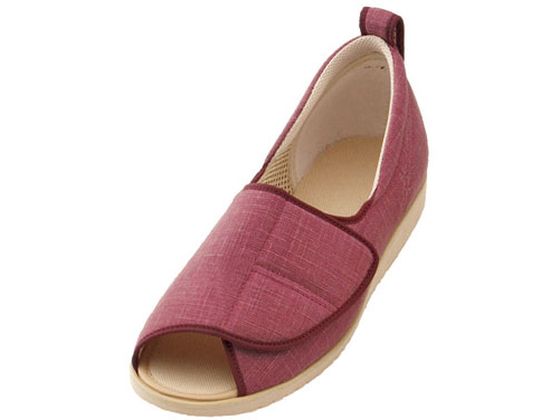 【レビュー投稿で100円OFFクーポン】【お取り寄せ】徳武産業 オープン和(なごみ) 1026 あずき M 片足 右足 お出かけ用 リハビリシューズ 看護 医療