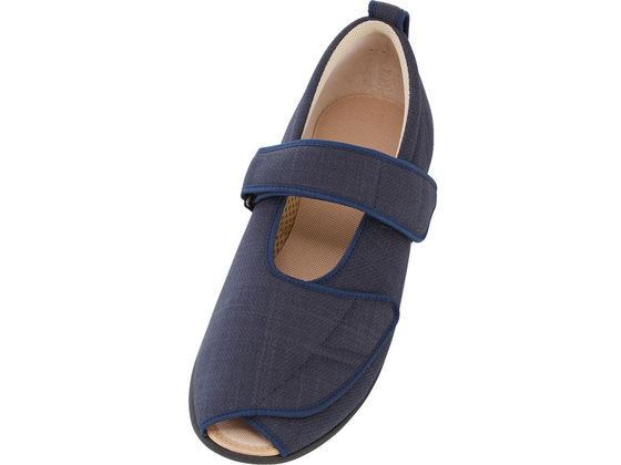 【マラソン限定★2000円クーポン&ポイント2倍】【お取り寄せ】徳武産業 オープンマジックIII 7031 5E 紺 3L 片足 右足 お出かけ用 リハビリシューズ 看護 医療