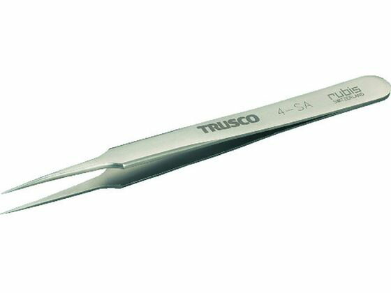 ＼10/4~10/17 9:59まで★店内全品ポイント2倍以上／ 【お取り寄せ】TRUSCO チタン製ルビスピンセット 110mm 先細超極細型 4-TNF ピンセット はんだ 静電気対策 生産加工 作業 工具