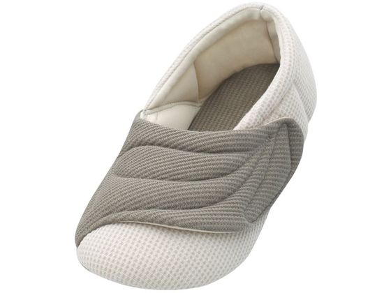 【店内全品ポイント2倍★28日9:59迄】【お取り寄せ】徳武産業 ワイドベルトワッフル 2229 グレー LL 室内履き リハビリシューズ ウエア 看護 医療