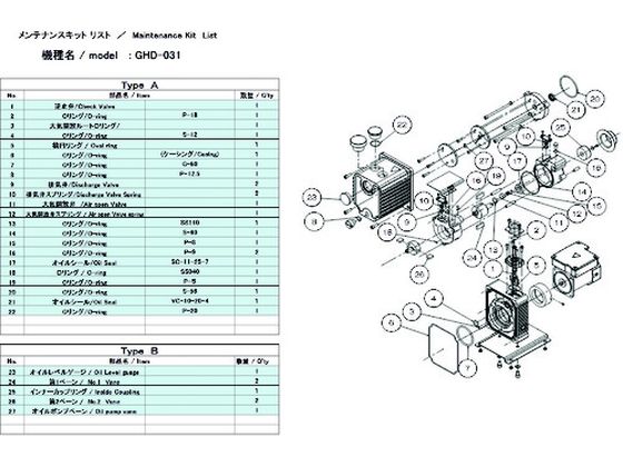 【お取り寄せ】ULVAC GHD-031用メンテナンスキットB GHD-031 MAINTENANCEKIT BULVAC GHD-031用メンテナンスキットB GHD-031 MAINTENANCEKIT B 真空ポンプ商品 吸気管 排気管 加圧 減圧装置類 実験室 研究用