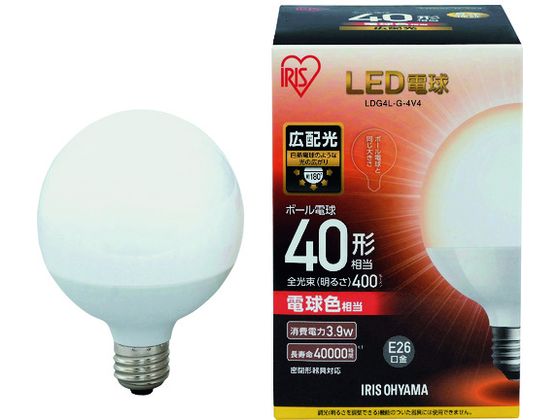 【レビュー投稿で100円OFFクーポン】【お取り寄せ】アイリスオーヤマ LED電球 ボール電球 40形相当 電球色 400lm LED電球一般 E26 LED電球 直管 ライト 照明器具 家電