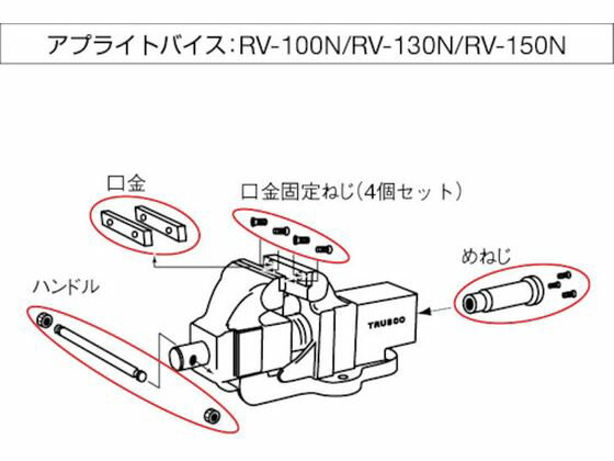【レビュー投稿で100円OFFクーポン】【お取り寄せ】TRUSCO SRV150用ハンドル SRV150001 バイス クランプ ハンドプレス 作業用品 工具