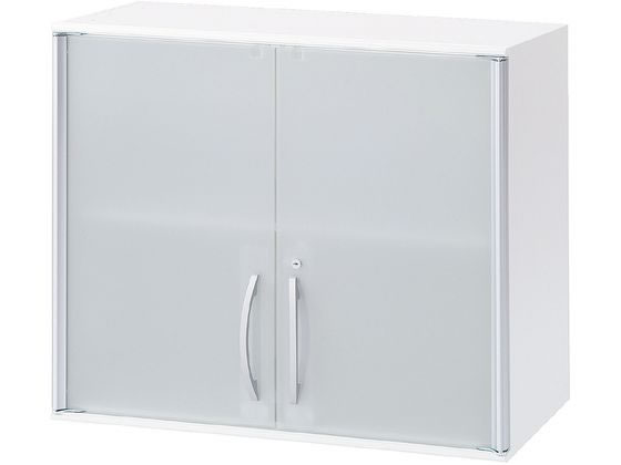 【レビュー投稿で100円OFFクーポン】【メーカー直送】プラス XFストレージ 保管庫ガラス扉上置きW800*D430*H700mm【代引不可】【組立・設置・送料無料】両開き書庫 スチールキャビネット ロッカー オフィス家具