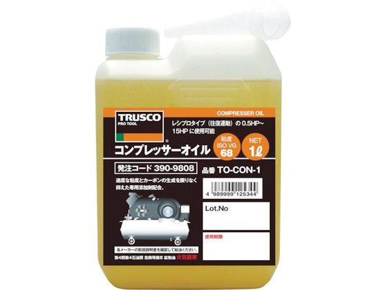 【ブラックフライデー限定★27日9:59迄店内ポイント2倍】【お取り寄せ】TRUSCO コンプレッサーオイル1L ..