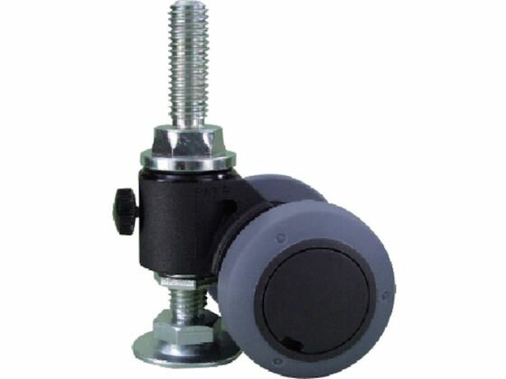 乐天商城 - 【レビュー投稿で100円OFFクーポン】【お取り寄せ】パーツ キャスパッド ねじ込み式双輪キャスターエラストマー車 荷重58.8 黒 CABF50UB キャスター 筐体 機構部材 金物