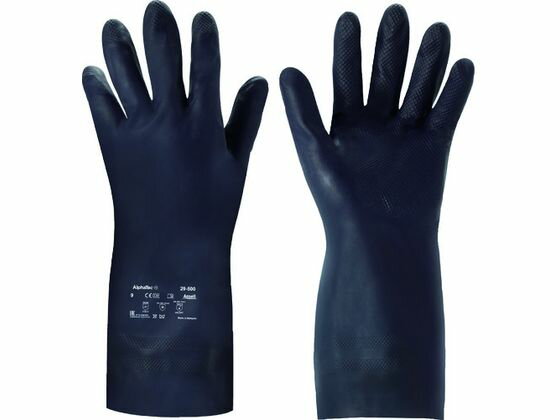 【お取り寄せ】アンセル 耐薬品手袋 アルファテック 29-500 Lサイズ 29-500-9 溶剤 