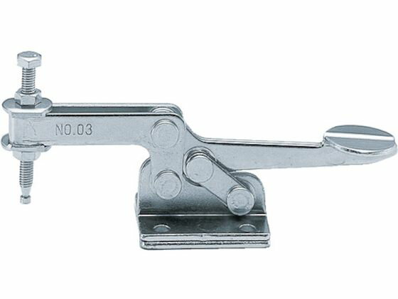 【仕様】●型番：KC-03●製品刻印：No．03●全長（mm）：110●締圧力（kN）：0．3●付属ボルト径：M4×40●下方押え型●ハンドル横型●フランジベース●スチール（SPCC）【備考】※メーカーの都合により、パッケージ・仕様等は予告なく変更になる場合がございます。【検索用キーワード】角田ハンドル横型トグルクランプNo．03　カクタハンドルヨコガタトグルクランプNo．03　角田クランプ　KC03　手作業工具　クランプバイス　トグルクランプ　トグルクランプ下方押え型　4562127180042　1219961　角田　ハンドル横型トグルクランプ　No．03　KC−03　RPUP_02　R835BX