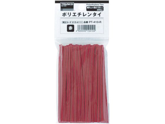 �ڥ�ӥ塼��Ƥ�100��OFF�����ݥ�ۡڤ����󤻡�TRUSCO �ݥꥨ����󥿥� ��4mm��Ĺ��100mm �� (200��) �ӥ˥��� ��«�Х�� ��«�ơ��� ��« ����