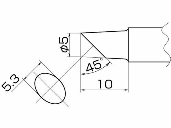 【レビュー投稿で100円OFFクーポン】【お取り寄せ】白光 こて先 5C型 T20-C5 電気はんだこて はんだ 静電気対策用品 生産加工用品 作業用品 工具