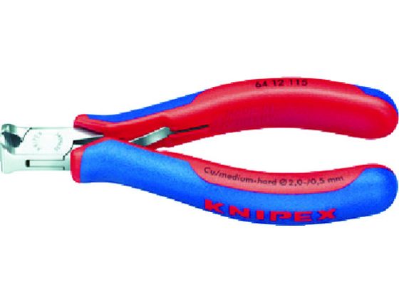 【マラソン限定★ポイント2倍】【お取り寄せ】KNIPEX 6412-115 エレクトロニクスエンドカッティングニッパー 6412-115 ニッパ ペンチ プライヤー 作業用品 工具