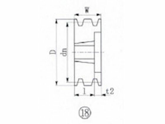 【レビュー投稿で100円OFFクーポン】【お取り寄せ】EVN ブッシングプーリー SPB 206mm 溝数3 SPB206-3 ..