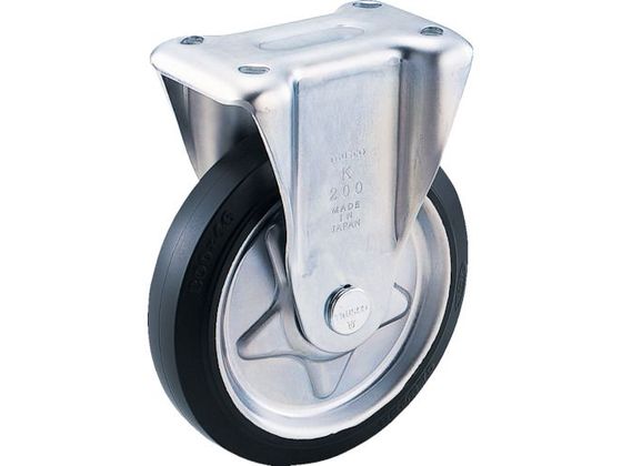 【レビュー投稿で100円OFFクーポン】【お取り寄せ】TRUSCO プレス製ゴムキャスター 固定 Φ200 TK-200 キャスター 筐体 機構部材 金物