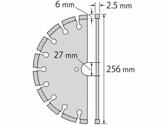 【レビュー投稿で100円OFFクーポン】【お取り寄せ】エビ ダイヤモンド土木用ブレード 10インチ 27パイ(湿式) AC1027 カッター ホイール 研削研磨用品 作業用品 工具