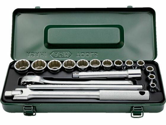 【レビュー投稿で100円OFFクーポン】【お取り寄せ】ASH ソケットレンチセット12.7□×17PCS VO4131 ソケット ソケットレンチ 作業用品 工具