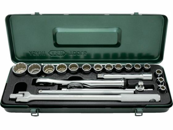 【レビュー投稿で100円OFFクーポン】【お取り寄せ】ASH レボウェイブソケットレンチセット12.7□×21PCS VO4250 ソケット ソケットレンチ 作業用品 工具