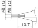 【ポイント2倍★22日20:00~27日9:59迄】【お取り寄せ】白光 ノズル 0.6mm N1-06 はんだ用品 はんだ 静電気対策用品 生産加工用品 作業用品 工具