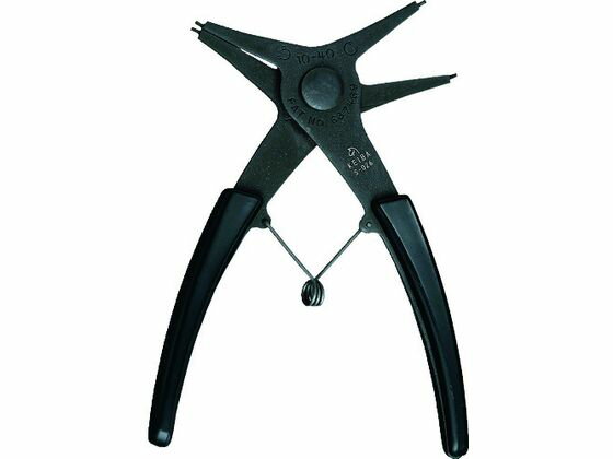 【レビュー投稿で100円OFFクーポン】【お取り寄せ】KEIBA スナップリングプライヤー(軸穴両用 有効呼径〜40mm) 140 S-026 プライヤー ペンチ ニッパ 作業用品 工具