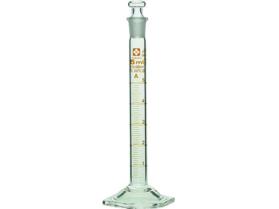 【レビュー投稿で100円OFFクーポン】【お取り寄せ】SIBATA 有栓メスシリンダー スーパーグレード 5mL 023550-5 メスシリンダー ガラス容器 計量器