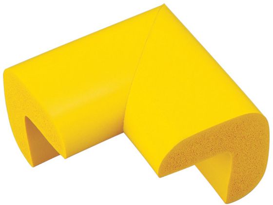 【楽天スーパーSALE限定★ポイント2倍＆2,000円クーポン】【お取り寄せ】TRUSCO 安心クッション コーナー用 油面接着 細 1個入 イエロー コーナーガード クッション 現場 安全 作業