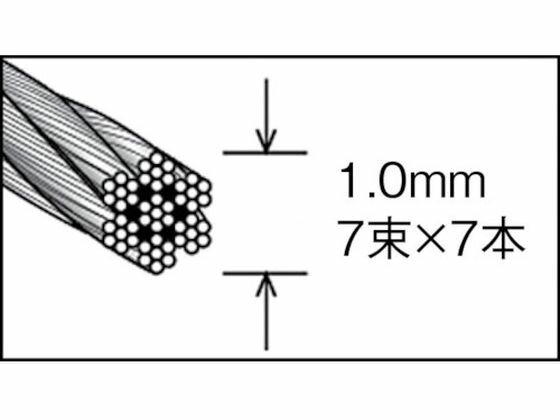 【お取り寄せ】TRUSCO/ステンレスワイヤロープΦ8.0mmtimes;50m/CWS-8S50
