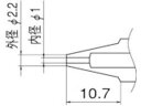 【マラソン限定★2000円クーポン&ポイント2倍】【お取り寄せ】白光 ノズル 1.0mm N1-10 はんだ用品 はんだ 静電気対策用品 生産加工用品 作業用品 工具