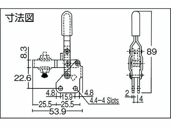 【レビュー投稿で100円OFFクーポン】【お取り寄せ】角田 ハンドル立型トグルクランプ No.HV151B KC-HV151B クランプ 作業工具 バイス ハンドプレス 作業用品 工具
