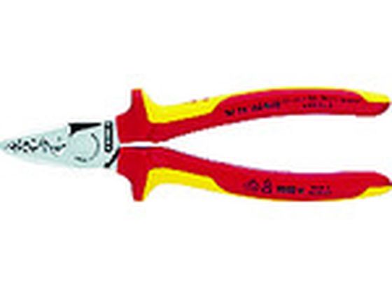 【レビュー投稿で100円OFFクーポン】【お取り寄せ】KNIPEX 9778-180 エンドスリーブ用絶縁圧着ペンチ 9778-180 ペンチ ニッパ プライヤー 作業用品 工具