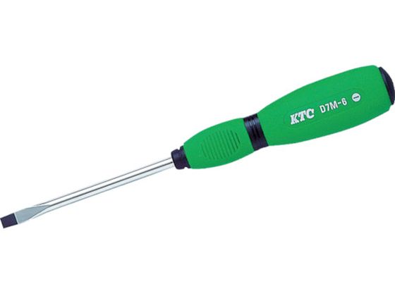 一字螺絲起子 - 【レビュー投稿で100円OFFクーポン】【お取り寄せ】KTC ソフトドライバ マイナス6mm D7M-615 グリップドライバー ドライバー 六角棒レンチ 作業用品 工具