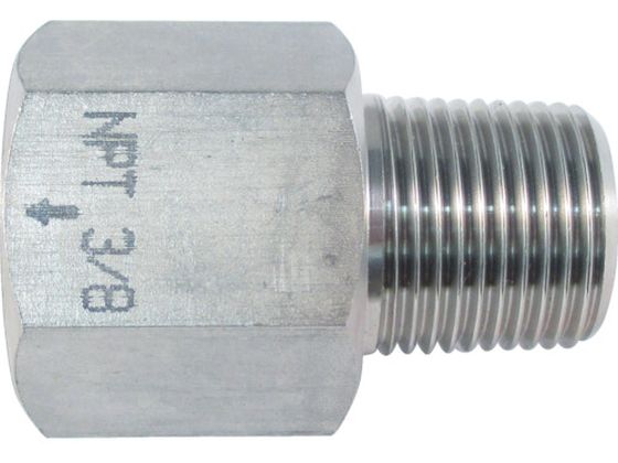 【レビュー投稿で100円OFFクーポン】【お取り寄せ】ASOH ステンレス製 変換内外ソケット 外PT3／8×内NPT3／8 NF-8333 継手 アダプター 配管材