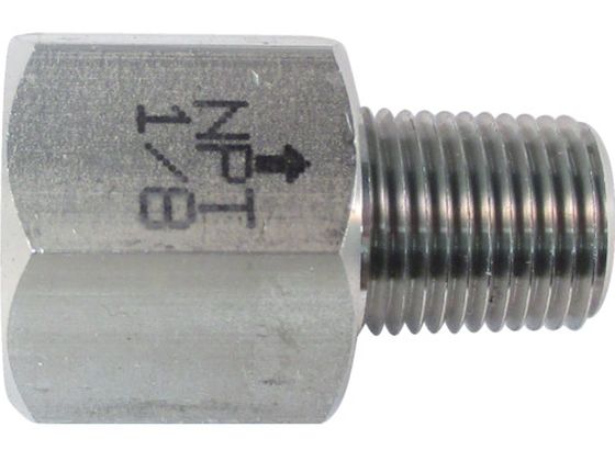 【レビュー投稿で100円OFFクーポン】【お取り寄せ】ASOH ステンレス製 変換内外ソケット 外NPT1／8×内PT1／8 NF-8411 継手 アダプター 配管材