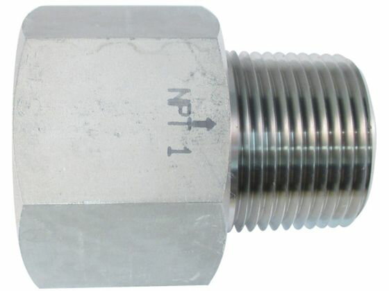 【レビュー投稿で100円OFFクーポン】【お取り寄せ】ASOH ステンレス製 変換内外ソケット 外NPT1×内PT1 NF-8488 継手 アダプター 配管材