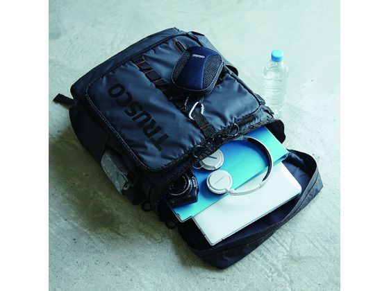 【お取り寄せ】TRUSCO/プロ用軽量ボックス型リュックショルダーコンテナ/A3BL-BK