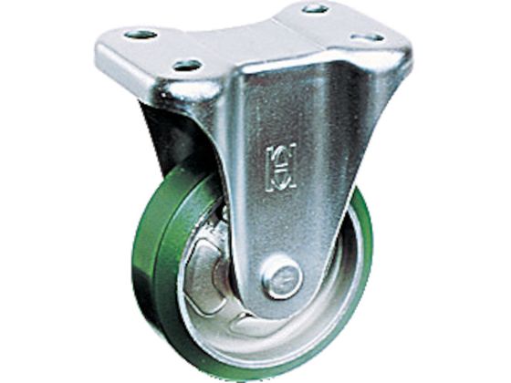 【レビュー投稿で100円OFFクーポン】【お取り寄せ】OH プレスキャスターKタイプ中荷重用 固定(ベアリング入り)ウレタン車 車輪径100mm OHUK-100 キャスター 筐体 機構部材 金物