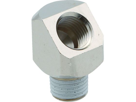 【レビュー投稿で100円OFFクーポン】【お取り寄せ】チヨダ 45度エルボ Rc1／8・R1／8 PL45-1F-1M 継手 アダプター 配管材