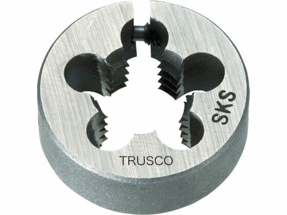 【お取り寄せ】TRUSCO 丸ダイス 25径 ユニファイねじ 3/8UNF24 (SKS) T25D-TRUSCO 丸ダイス 25径 ユニファイねじ 3/8UNF24 (SKS) T25D-3 8UNF24 ねじ切り工具 タップ ダイス 切削工具 作業