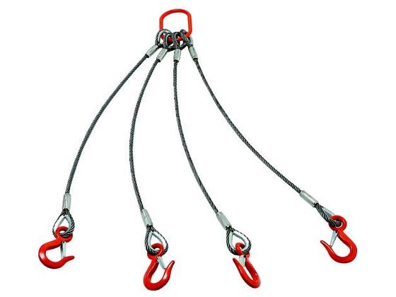 樂天商城 - 【レビュー投稿で100円OFFクーポン】【お取り寄せ】TRUSCO 4本吊りアルミロックスリング フック付き 6mm×2m ワイヤー スリング 吊具 バランサー 物流 作業