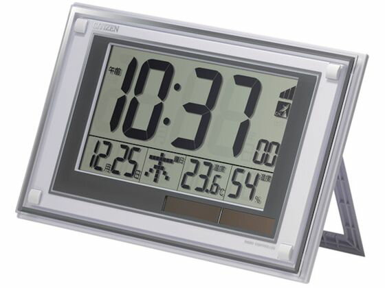 【店内全品ポイント2倍★28日9:59迄】【お取り寄せ】シチズン 電波 掛置き時計 温湿度計付 白 188*299*28 壁掛けタイプ 時計 温湿度計 家電