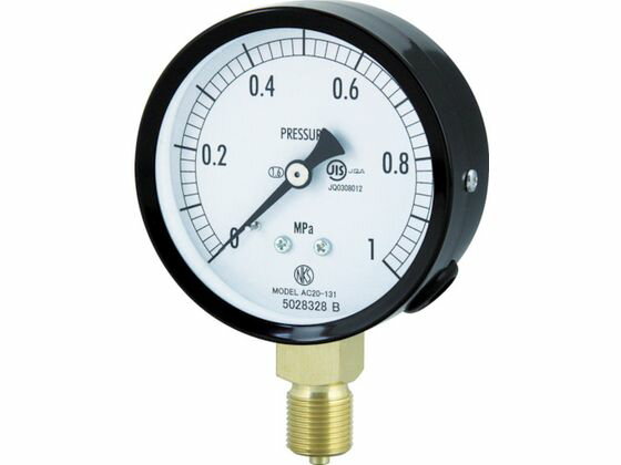 【レビュー投稿で100円OFFクーポン】【お取り寄せ】長野 普通形圧力計(A枠立形・φ75・G3／8B・0.0~10.00Mpa) AC20-131-10.0MP 圧力計 差圧計 物性 物理 計測器 計量器