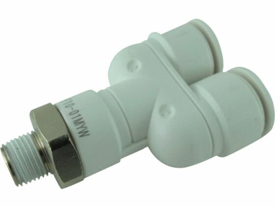 【お取り寄せ】チヨダ ファイブメイルブランチワイ W(白)10mm・R1/8 F10-01MYW