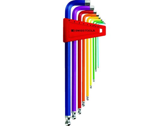 【レビュー投稿で100円OFFクーポン】【お取り寄せ】PBスイスツールズ PB スイスツールズボール付ロングレンチセットレインボー 212LH-RBCN 六角棒...