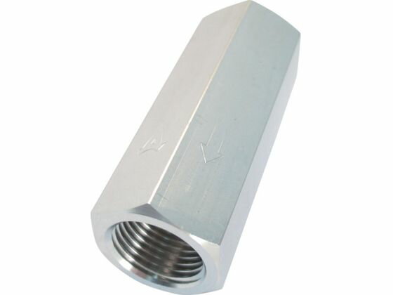 【レビュー投稿で100円OFFクーポン】【お取り寄せ】ASOH エーチェック SUS製チェックバルブ 内ネジ×内ネジ型 Rc1／8 AS-8011 バルブ 弁 コック 配管材