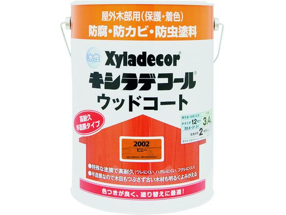 【お取り寄せ】KANSAI 水性XDウッドコートS ピニー 3.4L ＃00097670030000 塗料 塗装 養生 内装 土木 建築資材