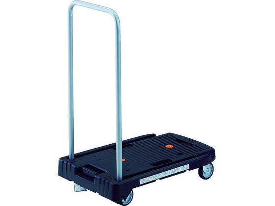 【ブラックフライデー限定★27日9:59迄店内ポイント2倍】送料無料 【お取り寄せ】TRUSCO 樹脂台車こまわり君 省音G車輪 黒 樹脂ストッパー 折りたたみ台車 台車 カートラック 作業