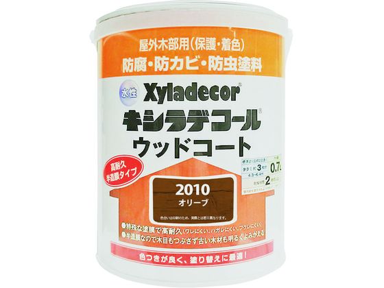 【レビュー投稿で100円OFFクーポン】【お取り寄せ】KANSAI 水性XDウッドコートS オリーブ 0.7L #00097670290000 塗料 塗装 養生...