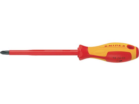 Rakuten - 【楽天スーパーSALE限定★ポイント2倍＆2,000円クーポン】【お取り寄せ】KNIPEX 9824-02 (+) 絶縁ドライバー 1000V 9824-02 絶縁ドライバー 空調 電設資材 作業用品 工具