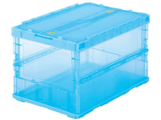 【レビュー投稿で100円OFFクーポン】【お取り寄せ】TRUSCO 薄型折畳コンテナスケルコン 50Lロックフタ..