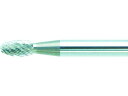 【お取り寄せ】TRUSCO 超硬バー タマゴ型 Φ3×刃長5.5×軸3 ロング ダブルカット TB6A030L75 超硬バー 研削研磨 作業 工具(4)